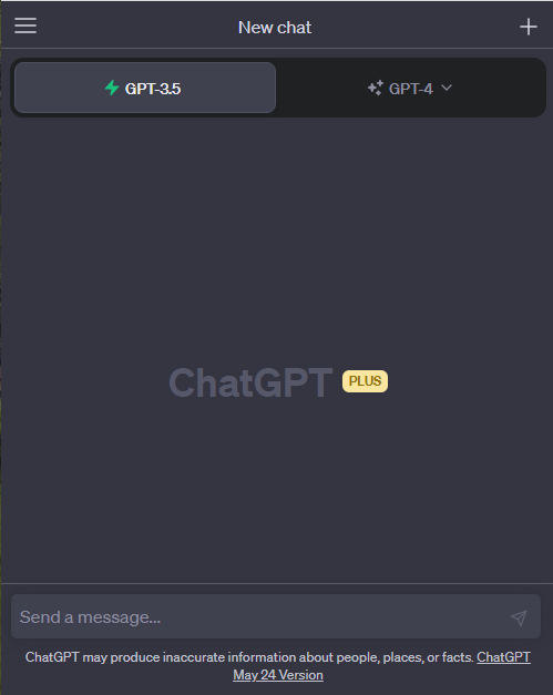 ChatGPT操作ページ（スマフォ）